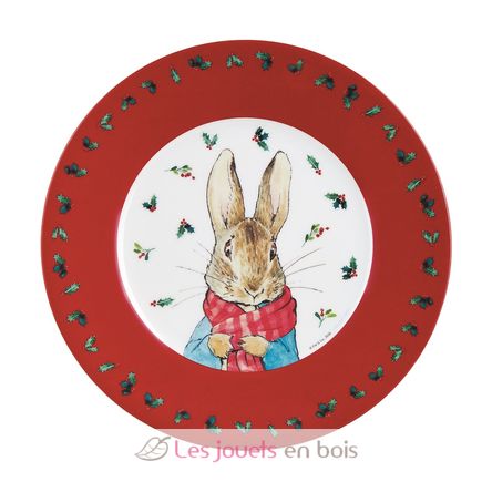 Teller Peter Hase Weihnachten rot 20 cm PJ-BP924N Petit Jour 1