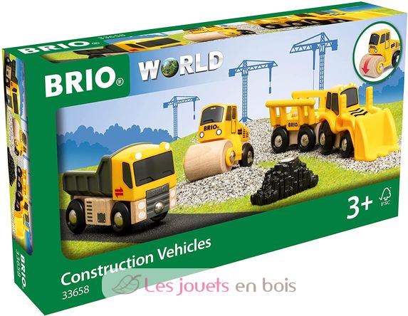 Karton mit 3 Baumaschinen BR-33658 Brio 3