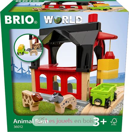 Tierscheune mit Heuwaggon BR-36012 Brio 2