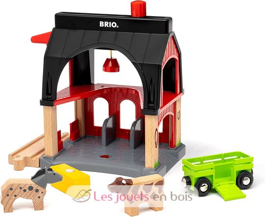 Tierscheune mit Heuwaggon BR-36012 Brio 4