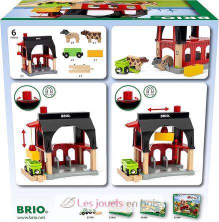 Tierscheune mit Heuwaggon BR-36012 Brio 6