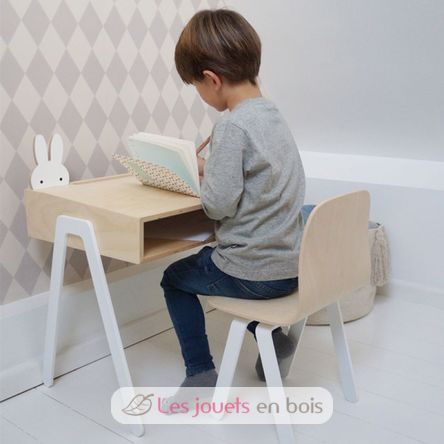 Schreibtisch für Kinder 2-6 Jahren - Weiß KIDSDESKSMALLWH In2wood 5