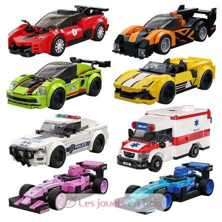 8 Mini-Fahrzeugen zum Zusammenbauen C55048W CaDA 9