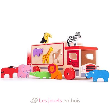 Safari-Sortierer-LKW BJ641 Bigjigs Toys 1