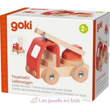 Feuerwehr Leiterwagen rot GK55839 Goki 3