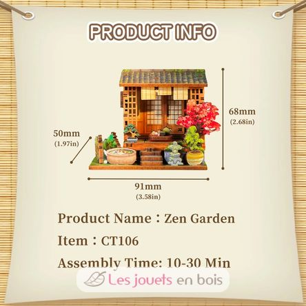Mini Book Nook Zen-Garten CT106 Cartartem 7