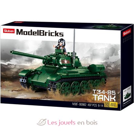 Model Bricks - T34-85 Panzer SL-M38-B0982 Sluban 3
