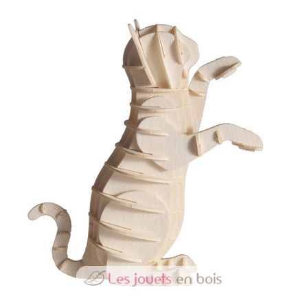 3D Papiermodell - weiße Katze FRI-11636 Fridolin 1