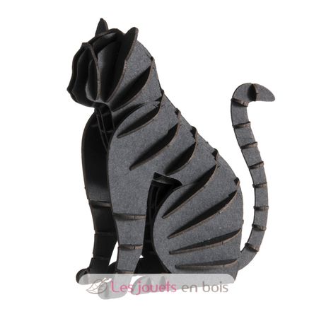 3D Papiermodell - schwarze Katze FRI-11635 Fridolin 1