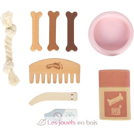Hund mit Tasche und Pflege-Set rosa LE12838 Small Foot company 6
