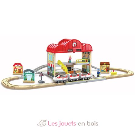 Tragbares Bahnhof-Set HA-E3877 Hape Toys 2