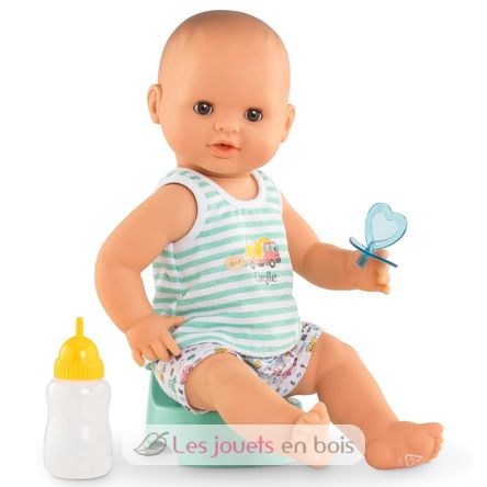 Paul, ​​die pinkelnde Babypuppe - Aqua CO-9000130580 Corolle 2