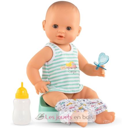 Paul, ​​die pinkelnde Babypuppe - Aqua CO-9000130580 Corolle 3