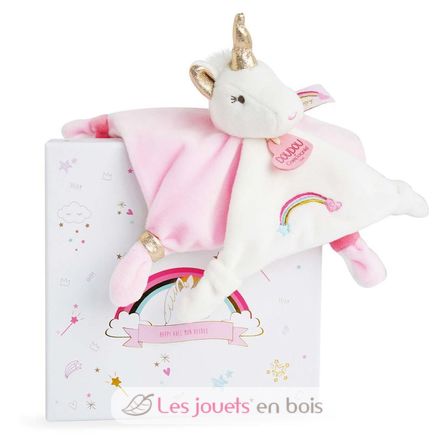 Schmusetuch Einhorn Doudou et Compagnie DC3312 Ultra weiches Kuscheltuch fur Baby