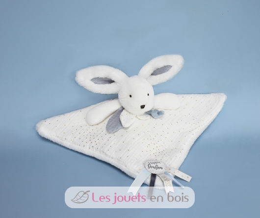 Happy Glossy Schmusetuch Pompon Weiß DC3742 Doudou et Compagnie 3