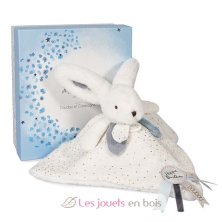 Happy Glossy Schmusetuch Pompon Weiß DC3742 Doudou et Compagnie 1