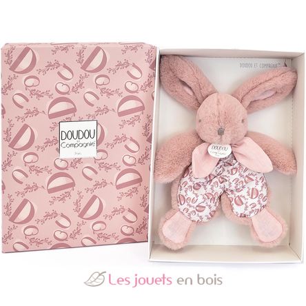 Kuscheltier Kaninchen rosa 18 cm DC4153 Doudou et Compagnie 2