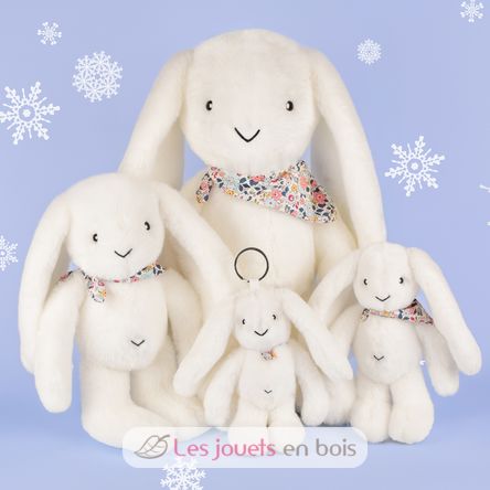 Weiß Fleurette-Kaninchen-Plüsch 35 cm DC4301 Doudou et Compagnie 8