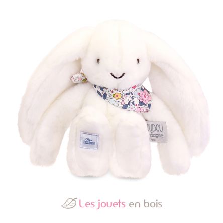 Weißer Fleurette-Kaninchen-Plüsch 25 cm DC4296 Doudou et Compagnie 1