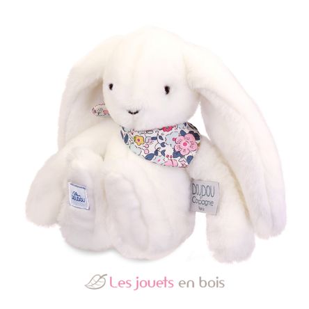 Weißer Fleurette-Kaninchen-Plüsch 25 cm DC4296 Doudou et Compagnie 2