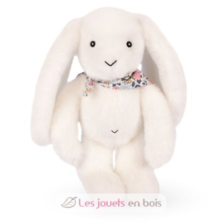 Weißer Fleurette-Kaninchen-Plüsch 25 cm DC4296 Doudou et Compagnie 3