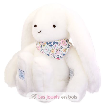 Weiß Fleurette-Kaninchen-Plüsch 35 cm DC4301 Doudou et Compagnie 3