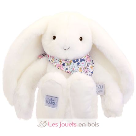 Weiß Fleurette-Kaninchen-Plüsch 35 cm DC4301 Doudou et Compagnie 2
