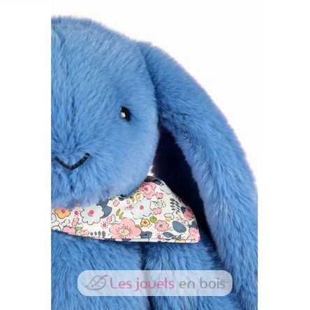 Blauer Fleurette-Kaninchen-Plüsch 35 cm DC4304 Doudou et Compagnie 6