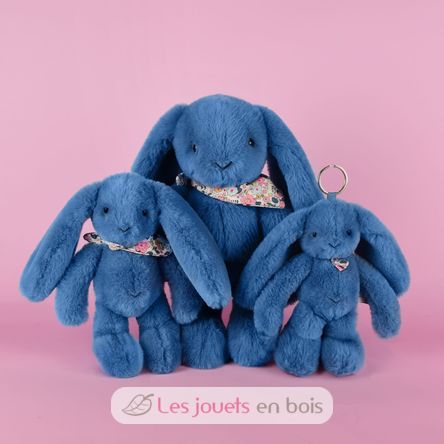 Blauer Fleurette-Kaninchen-Plüsch 35 cm DC4304 Doudou et Compagnie 10