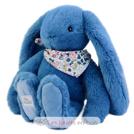 Blauer Fleurette-Kaninchen-Plüsch 35 cm DC4304 Doudou et Compagnie 2