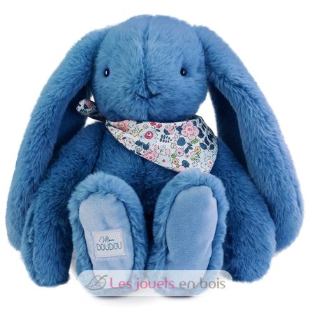 Blauer Fleurette-Kaninchen-Plüsch 35 cm DC4304 Doudou et Compagnie 1