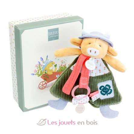 Kuscheltier mit Schnullerkette Aneth die Kuh 19 cm DC4320 Doudou et Compagnie 1
