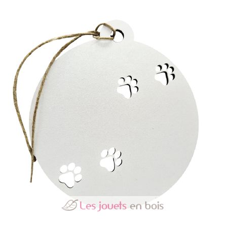 Personalisierbarer Weihnachtsschmuck mit Hund weiß VI-BN21 Vintiun 1