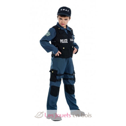 Swat agent Kostüm für Kinder 128cm CHAKS-C4086128 Chaks 1