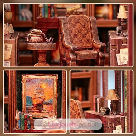 Mini Book Nook Das Wohnzimmer des Gentlemans CT101 Cartartem 4
