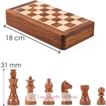 Klappbares Schachbrett 18 cm König 31 mm WJ-ECBM07S Wilson Jeux 2