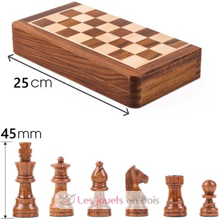 Klappbares Schachbrett 25 cm König 45 mm WJ-ECBM10S Wilson Jeux 2