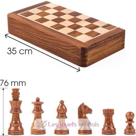 Klappbares Schachbrett 35 cm König 76 mm WJ-ECBM14S Wilson Jeux 2