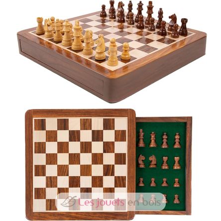 Schachspiel mit Schublade 25 cm König 45 mm WJ-ESBM10S Wilson Jeux 1