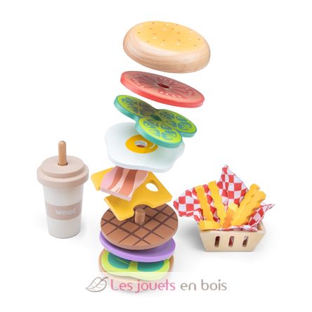 Fast-Food-Set aus Holz NCT10617 New Classic Toys 2