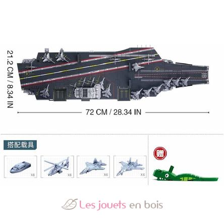 Model Bricks - Flugzeugträger Fujian SL-M38-B1188 Sluban 2