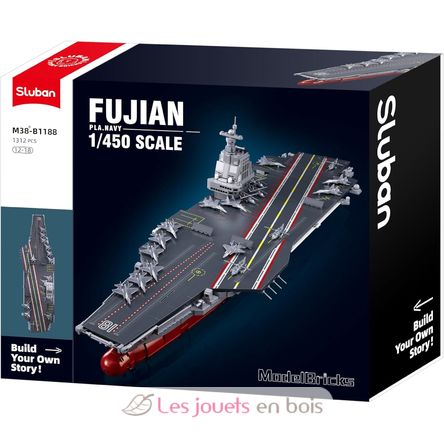 Model Bricks - Flugzeugträger Fujian SL-M38-B1188 Sluban 1