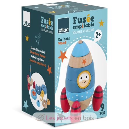 Stapelspiel Rakete V2437 Vilac 4