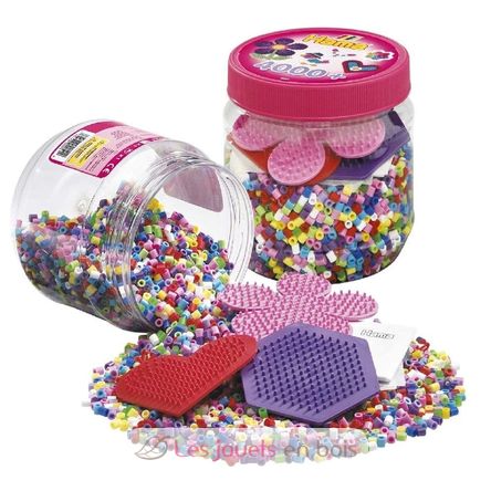 Rosa Topf mit 4000 Midi-Kunststoffperlen HAMA-2051 Hama 2