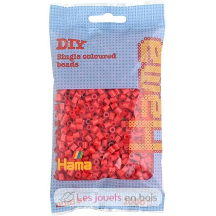Tüte mit 1000 Kunststoffperlen Midi rot HAMA-207-05 Hama 1