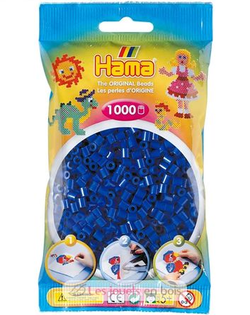 Tüte mit 1000 Kunststoffperlen Midi Dunkelblau HAMA-207-08 Hama 2