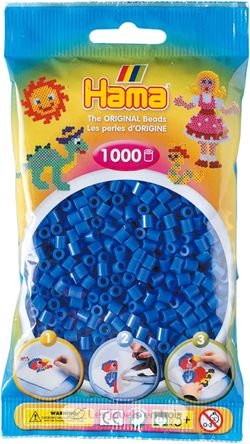 Tüte mit 1000 Kunststoffperlen Midi Blau HAMA-207-09 Hama 2