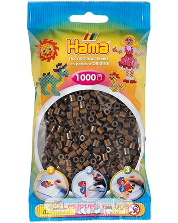 Tüte mit 1000 Kunststoffperlen Midi Braun HAMA-207-12 Hama 2