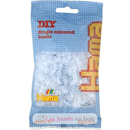 Tüte mit 1000 Kunststoffperlen Midi transparent HAMA-207-19 Hama 1