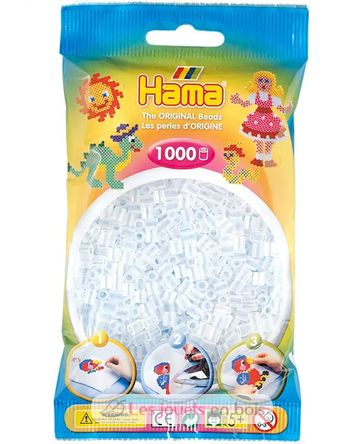 Tüte mit 1000 Kunststoffperlen Midi transparent HAMA-207-19 Hama 2